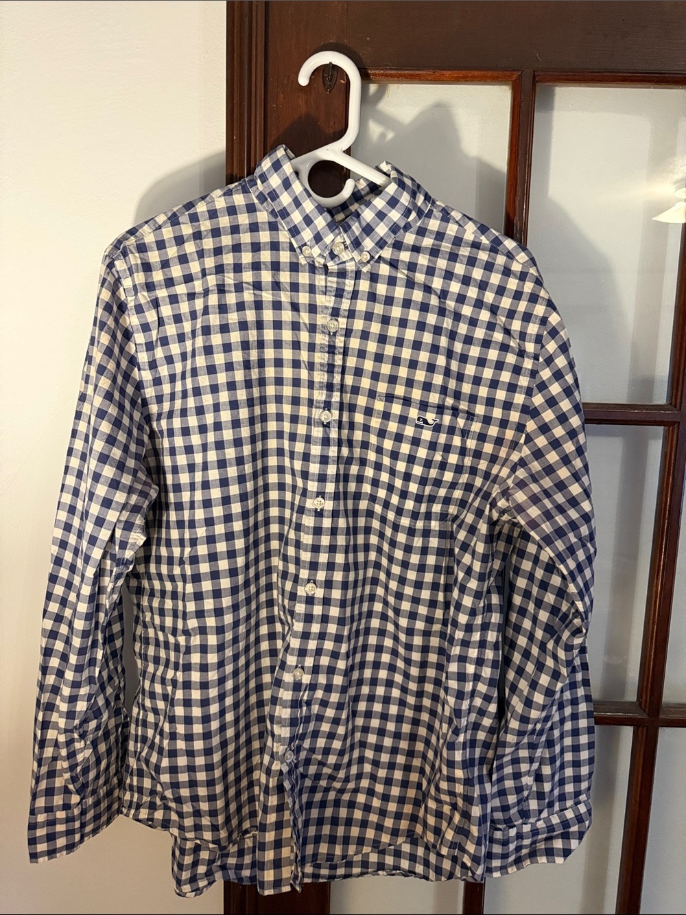 Vineyard Vines Blue and White Gingham Button-Down Shirt